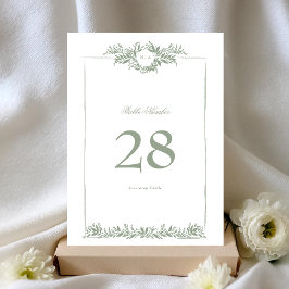 5 x 7 Sage Green Leafath Framed Número de Tabela