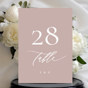 5 x 7 Simples Elegante Cor-de-Rosa Numeração