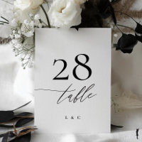 5 x 7 Tabelas Brancas Negras de Casamento Moderno