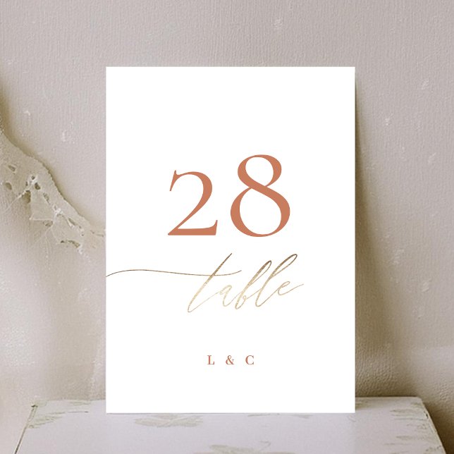 5 x 7 Terracotta Elegant Dourado Núm. (Criador carregado)