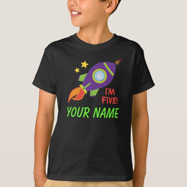 5a camiseta personalizada de Rocketship do (Frente)