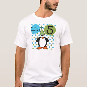 5o Camiseta e presentes do aniversário do pinguim