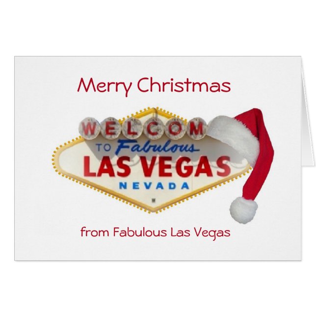 5x7 Cartão de Natal Las Vegas (Frente Horizontal)