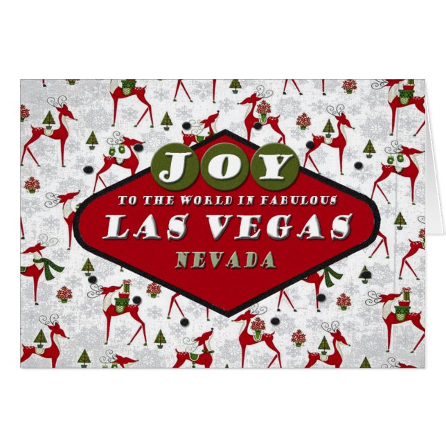 5x7 Cartão de Natal Las Vegas (Frente Horizontal)