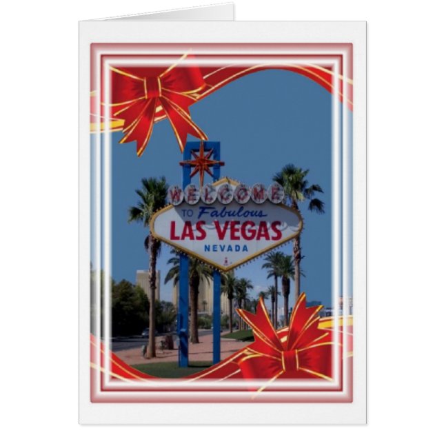 5x7 Cartão de Natal Las Vegas Personalize o seu (Frente)