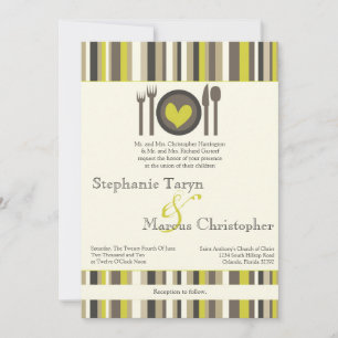 5x7 China Moderna Janta Convite para Casamento