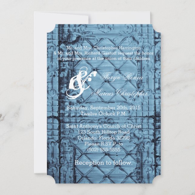 5x7 Convite para apresentação no painel de estanho (Frente)