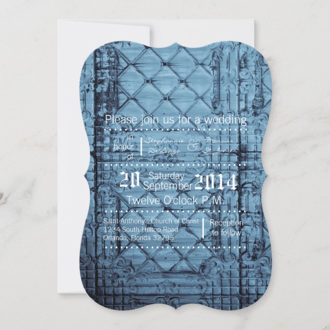 5x7 Convite para apresentação no painel de estanho (Frente)