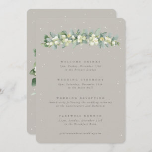 5x7 Greige Snowberry+Eucalyptus Wedding Itinerário
