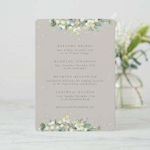 5x7 Itinerário de Casamento Greige Snowberry + Euc