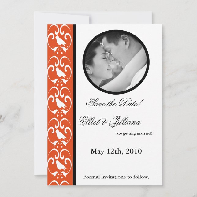 5x7 Salvar a data Anúncio do Noivado de fotos (Frente)