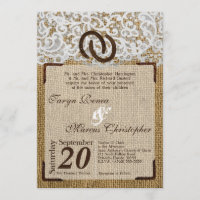 5x7 Sapatos de Cavalo no Convite para Casamento de