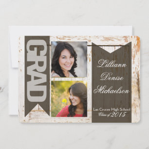 5x7 Velho Barn Branco Madeira com anúncio de Mais 