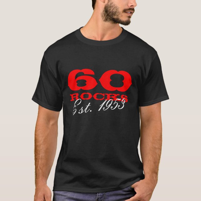 60ª Camisa de aniversário | 60 Rochas Est. 1953 -  (Frente)