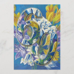 60º Aniversário de Casamento Convite Freesias