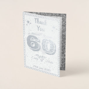 60º Aniversário do Casamento Obrigado Cartões
