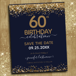 60º Aniversário Guardar o Convite de Orçamento de 