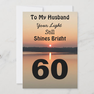 60º aniversário para o meu marido, Black Dourado S