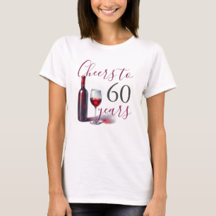 60º Aniversário T Camisas para uma Festa de Vinho