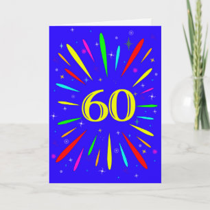 60º Cartão de Explosão de Aniversário