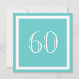 60º Convite de aniversário - Aqua