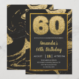 60º Convite de Aniversário do Marble Dourado