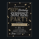 60º Convite de festas de Surpresa de Confetti Glit<br><div class="desc">Este Convite de festas chic e na moda 60º Aniversário Surpresa apresenta um elegante tema de confete de brilho rosa de ouro falso com tipografia moderna. Personalizar a cor de fundo para corresponder à cor do tema do evento. Para um convite ainda mais memorável, selecione uma forma recortada, um papel...</div>