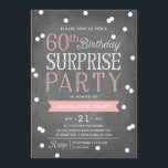 60º Convite de festas Surpresa Confetti | Aniversá<br><div class="desc">Este Convite de festas chic e na moda 60º Aniversário Surpresa apresenta um tema de confete elegante com a tipografia moderna num fundo de quadro. Para um convite ainda mais memorável, selecione uma forma recortada, um papel texturizado ou um papel com espessura dupla. Para um ano de aniversário personalizado, por...</div>