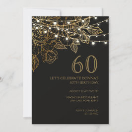 60º convite elegante de luxo festa de aniversário