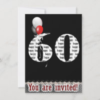 60º Convite para Festas de aniversário