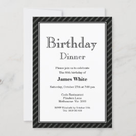 60º Convite para Janto de Aniversário Preto e Bran