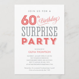 60º Convites surpresa de aniversário