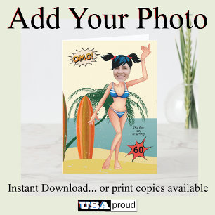 60.º aniversário Cartão Bikini Engraçado 😎 Mulher