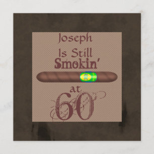60. º aniversário de convites para cigarros pers