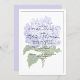 60. º Aniversário Lavanda Hydrangea Convite