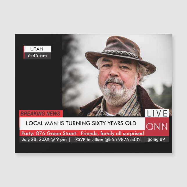 60.º aniversário 📺 noticiários de TV (Frente)