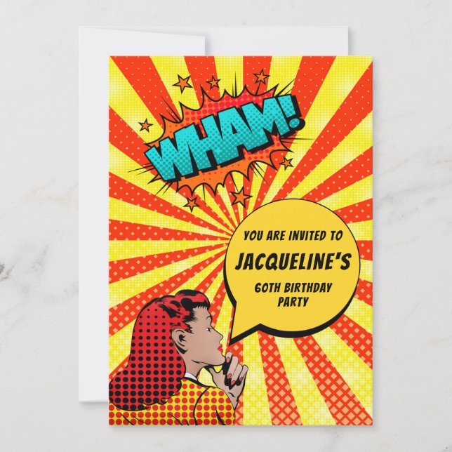 60.º Convite de aniversário engraçado (Frente)