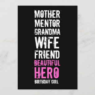 60.º Convite de Aniversário - Mãe Belo Herói