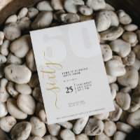 60.º Convite de aniversário sofisticado com Limpo