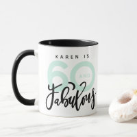 60 anos e caneca de aniversário fabulosa