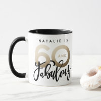60 anos e uma magnífica caneca de ouro metálico