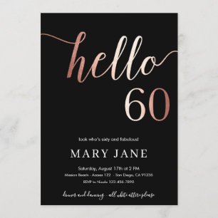 60 convites para o aniversário, 60 anos