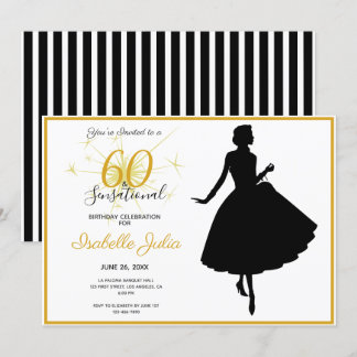 60 e 60.º Convite de aniversário SENSACIONAL