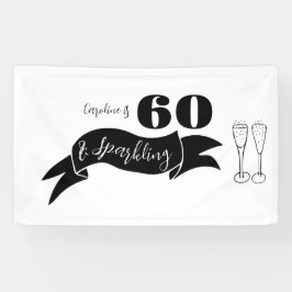 60 e Espumante Preto e Branco desenhado à Mão