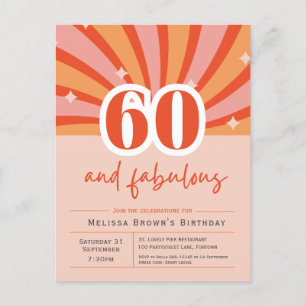 60 e fabuloso Convite de 50 de Aniversário para Re