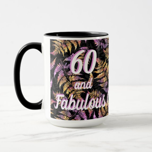 60 e Fabuloso! Ferns Brilhantes na Caneca Negra (Esquerda)