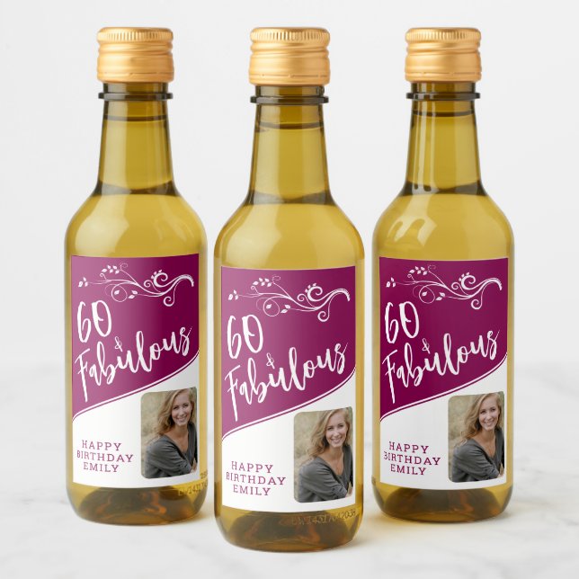 60 e Foto Fabulosa de Roteiro Magenta 60º aniversá (Garrafas)