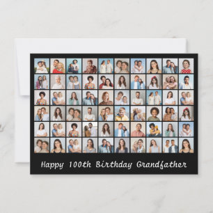 60 Photo Collage Add Any Name & Age Birthday Card