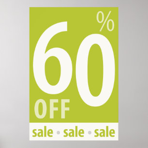 60% poderoso FORA do sinal da VENDA - poster das