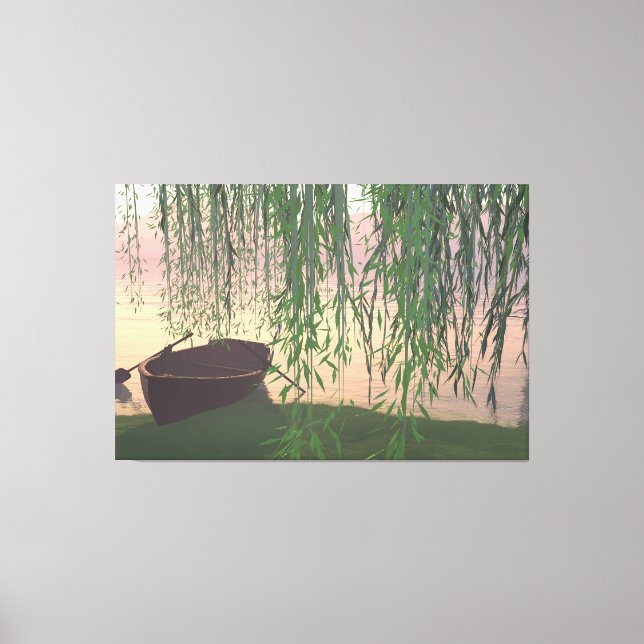 60"x40" Canvas Art w' "Under the Willows" image (Frente)
